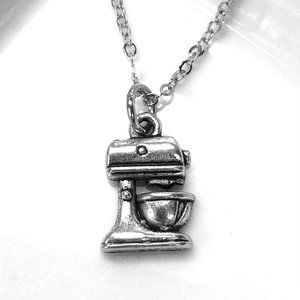 Miniature Food Mixer Charm Necklace